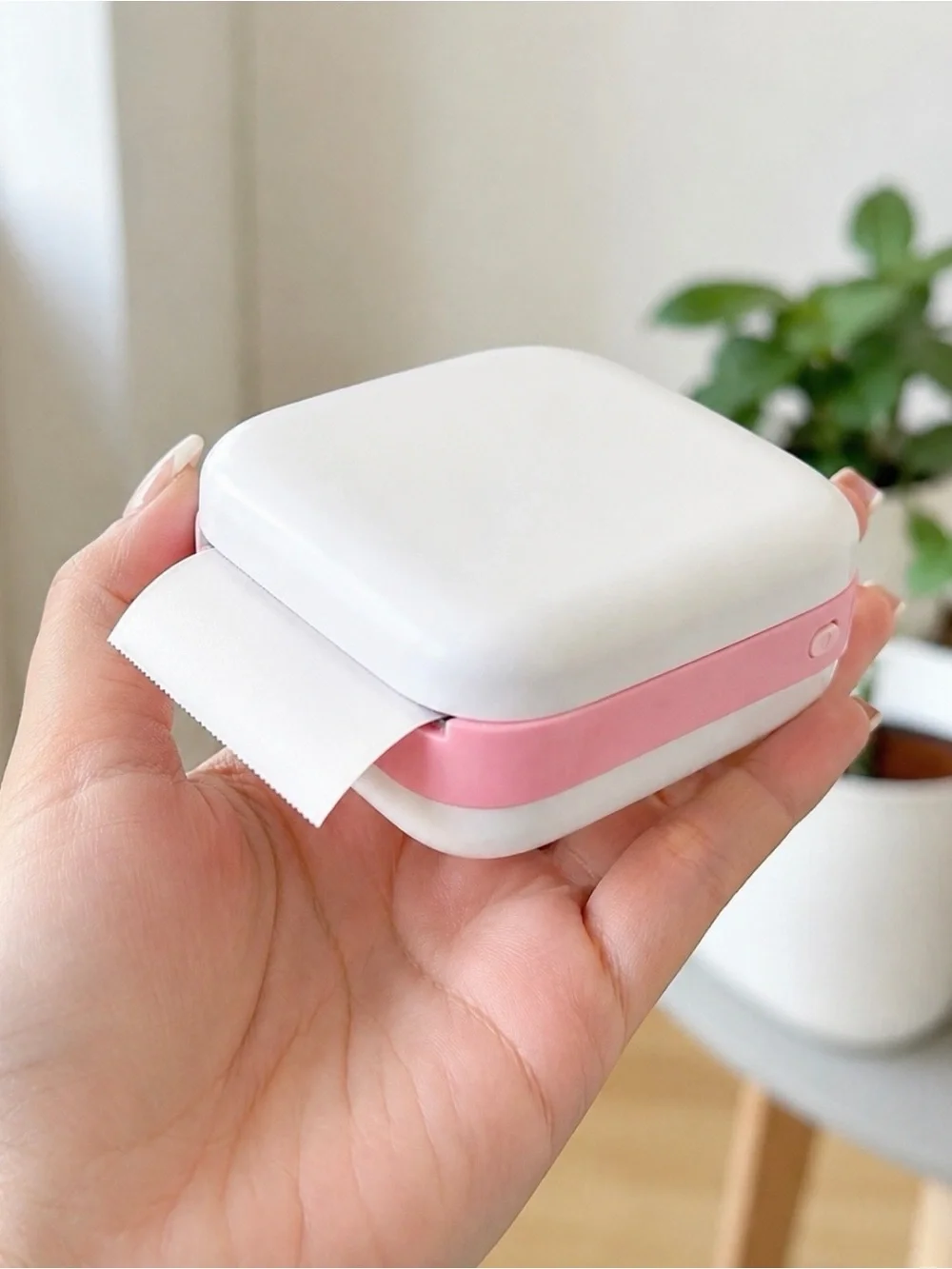 Pink & White Mini Portable Thermal Printer – Inkless